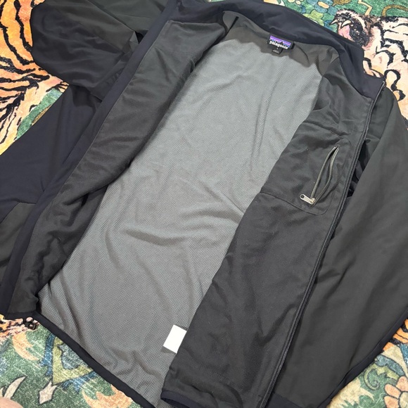 Patagonia Adze Hybrid Jacket Full Zip Polartec Soft Shell Gray Black Large - Picture 3 of 8
